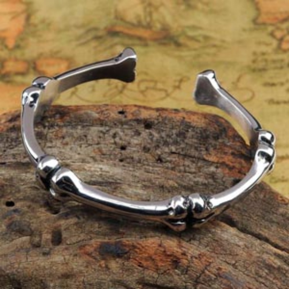 Stainless Steel Bone effect Cuff Bracelet